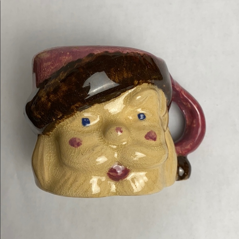 Vintage Handmade Small Santa Christmas Mug